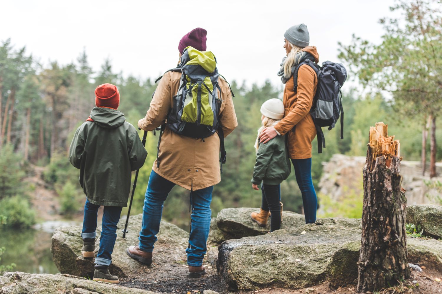 Hiking Family